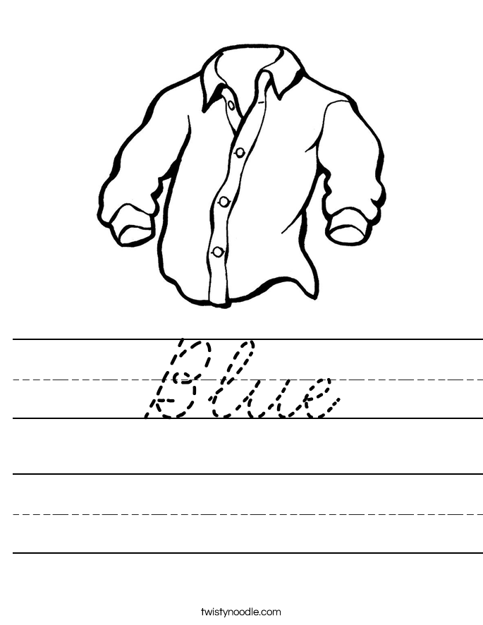 Blue Worksheet