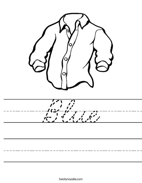 Shirt Worksheet
