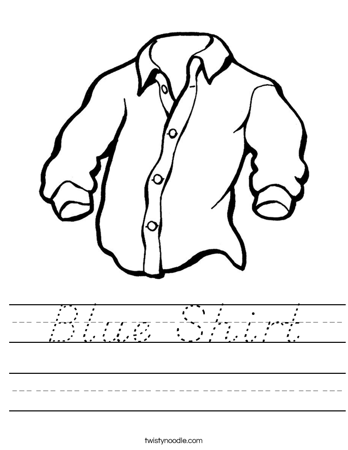 Blue Shirt Worksheet