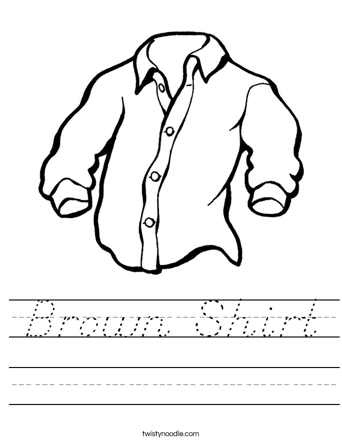 Brown Shirt Worksheet