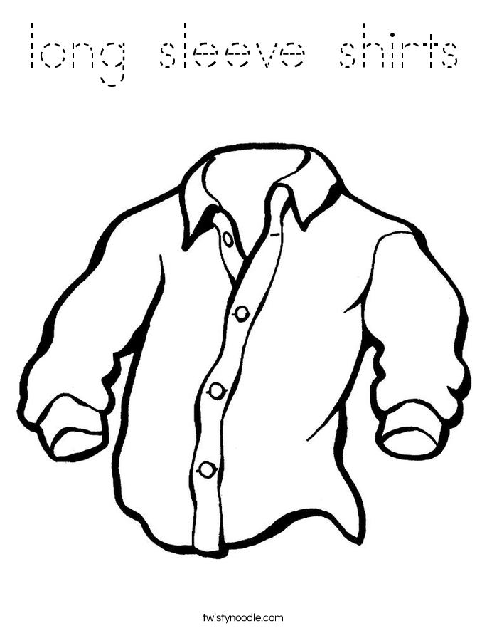 long sleeve shirts Coloring Page