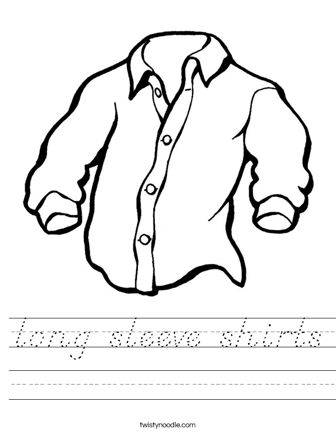 long sleeve shirts Worksheet