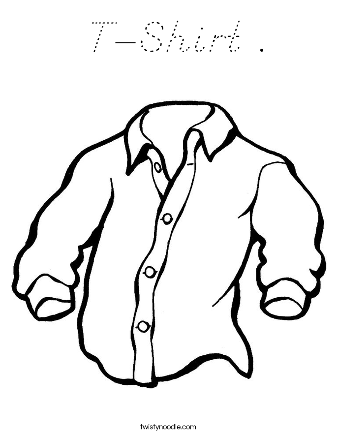  T-Shirt . Coloring Page