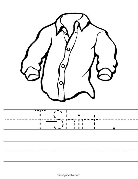 Shirt Worksheet