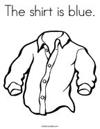 The shirt is blue Coloring Page