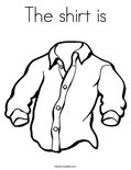 The shirt isColoring Page