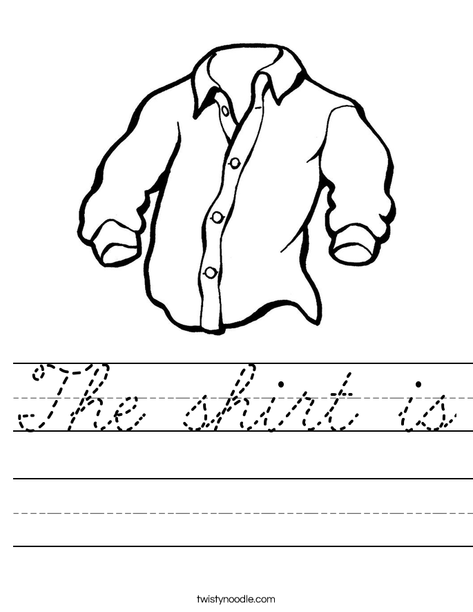 The shirt is Worksheet
