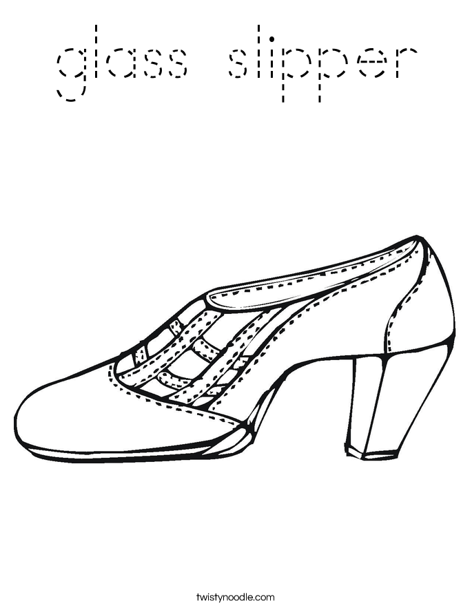 glass slipper Coloring Page