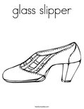 glass slipper Coloring Page