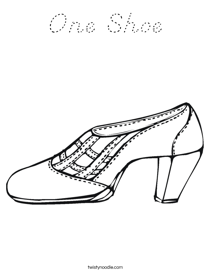 One Shoe Coloring Page