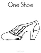 One Shoe Coloring Page