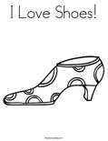 I Love Shoes! Coloring Page