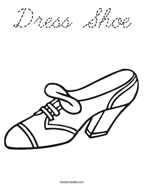Dress Shoe Coloring Page