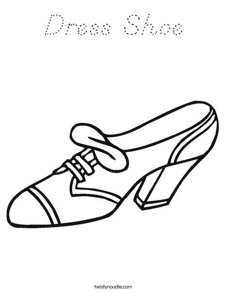 Dress Shoe Coloring Page