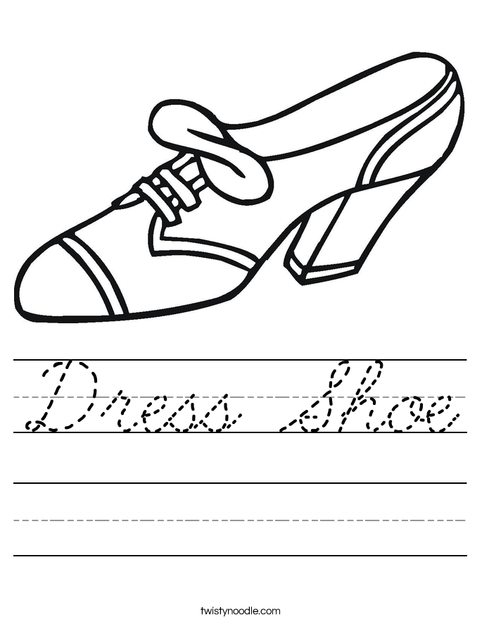 Dress Shoe Worksheet