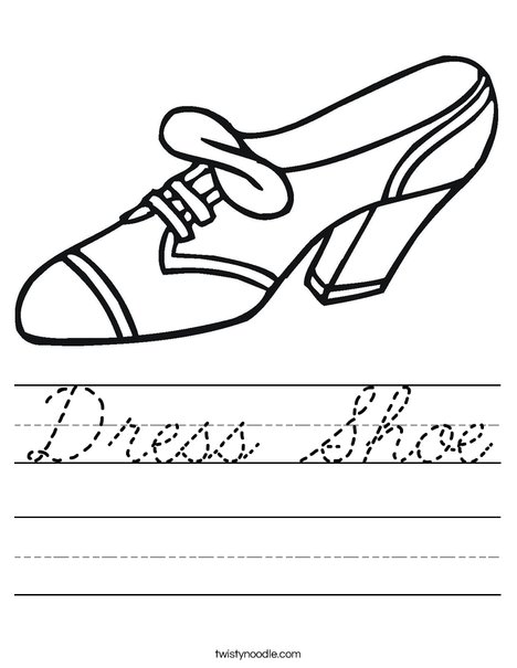 Dress Shoe Worksheet