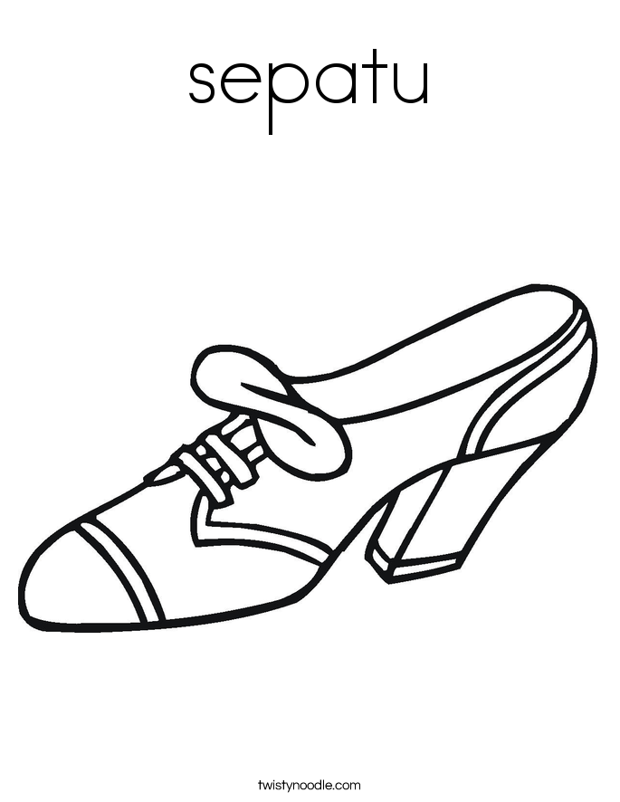 sepatu Coloring Page