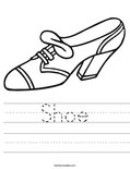 Shoe Worksheet