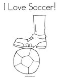 I Love Soccer!Coloring Page