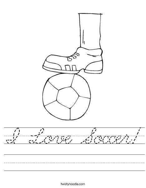 Shoe and Soccer Ball Worksheet