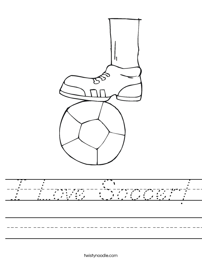I Love Soccer! Worksheet