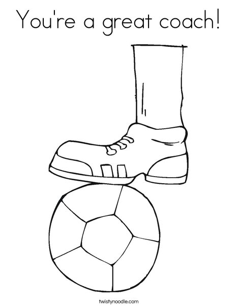 Shoe and Soccer Ball Coloring Page