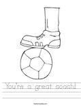 You're a great coach! Worksheet