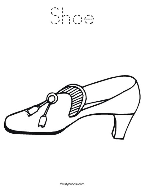 Shoe with Tassel Coloring Page