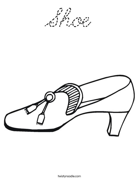 Shoe with Tassel Coloring Page