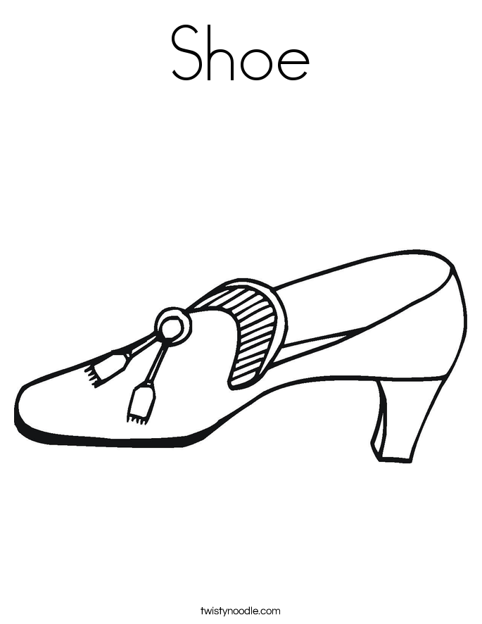Shoe Coloring Page