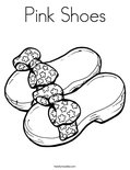Pink Shoes Coloring Page