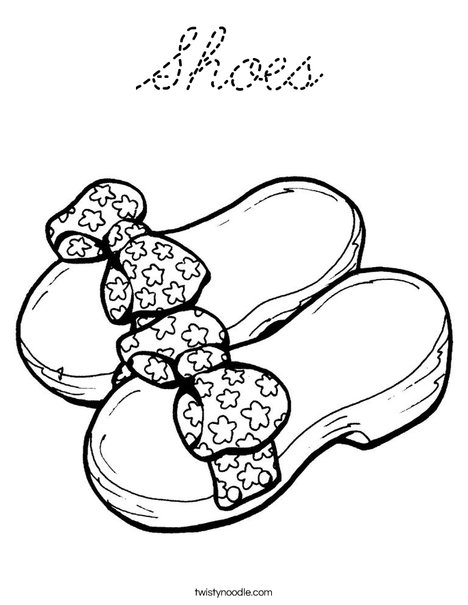 Shoes Coloring Page