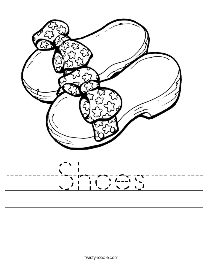 Shoes Worksheet