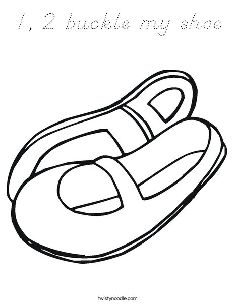 Mary Jane Shoes Coloring Page