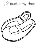 1, 2 buckle my shoe Coloring Page