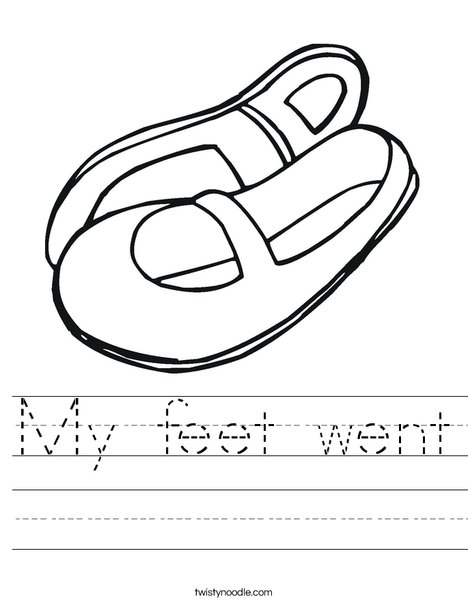 Mary Jane Shoes Worksheet