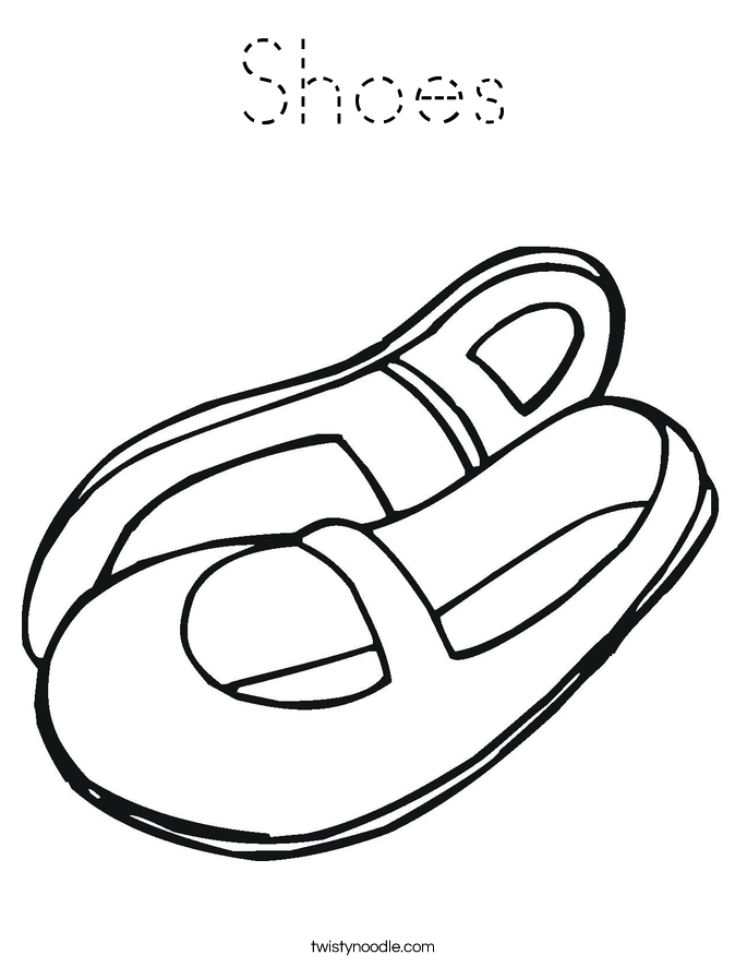 Shoes Coloring Page