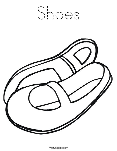 Mary Jane Shoes Coloring Page