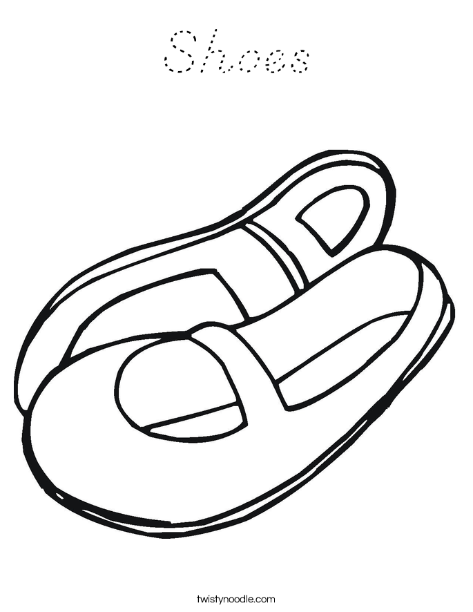 Shoes Coloring Page