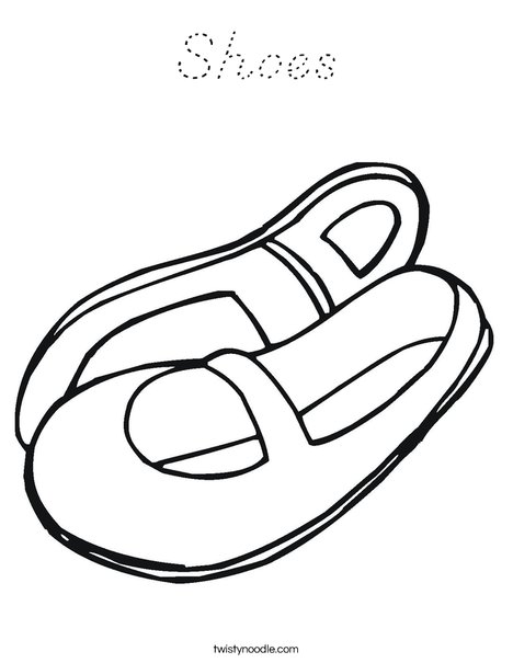 Mary Jane Shoes Coloring Page
