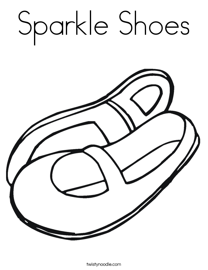 Sparkle Shoes Coloring Page