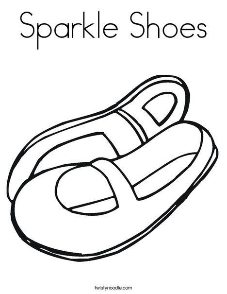 Mary Jane Shoes Coloring Page