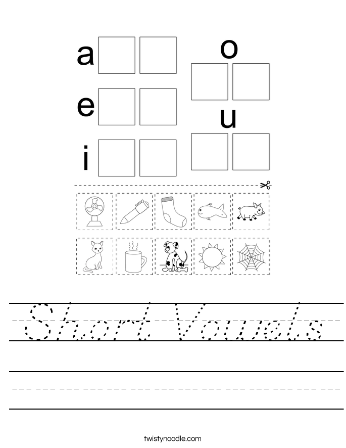 Short Vowels Worksheet