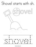 Shovel starts with sh Coloring Page