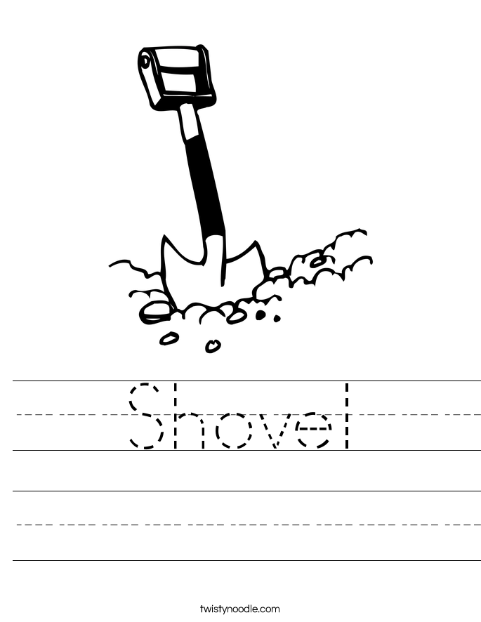 Shovel Worksheet