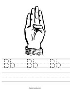 worksheets for preschool letter b Bb Bb Bb Handwriting Sheet