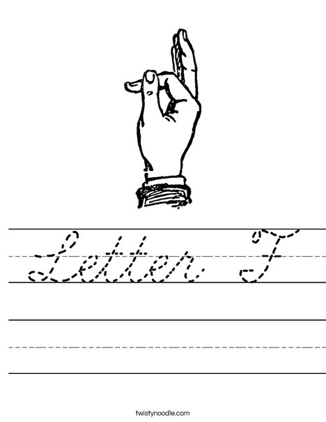 Sign Language Letter F Worksheet