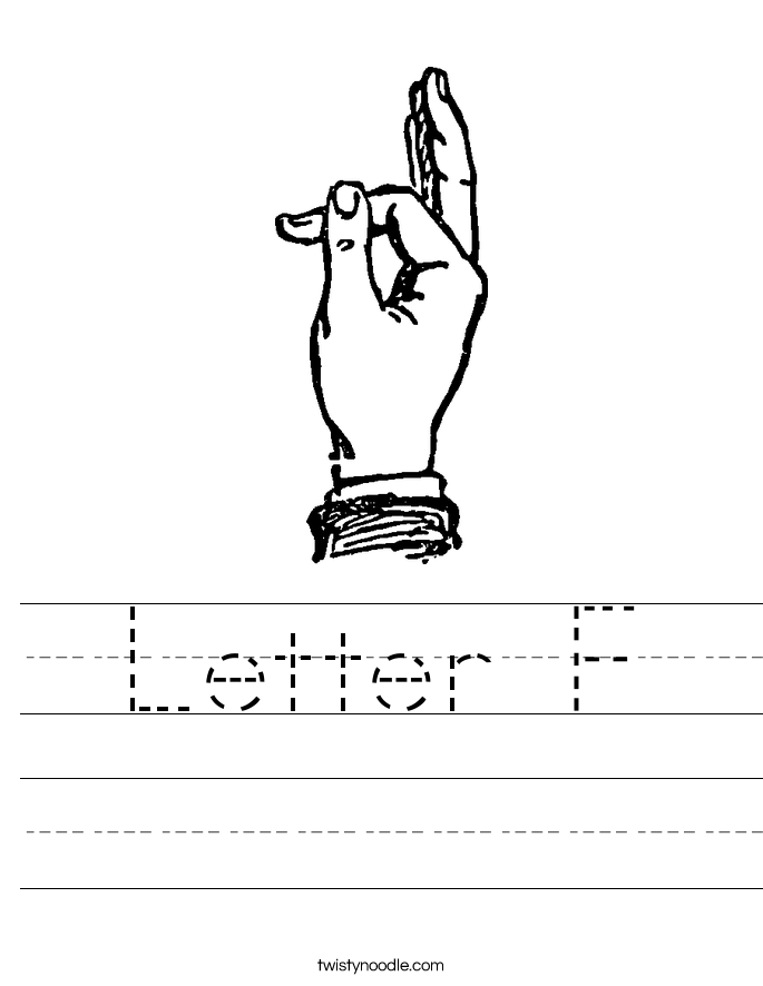 Letter F Worksheet