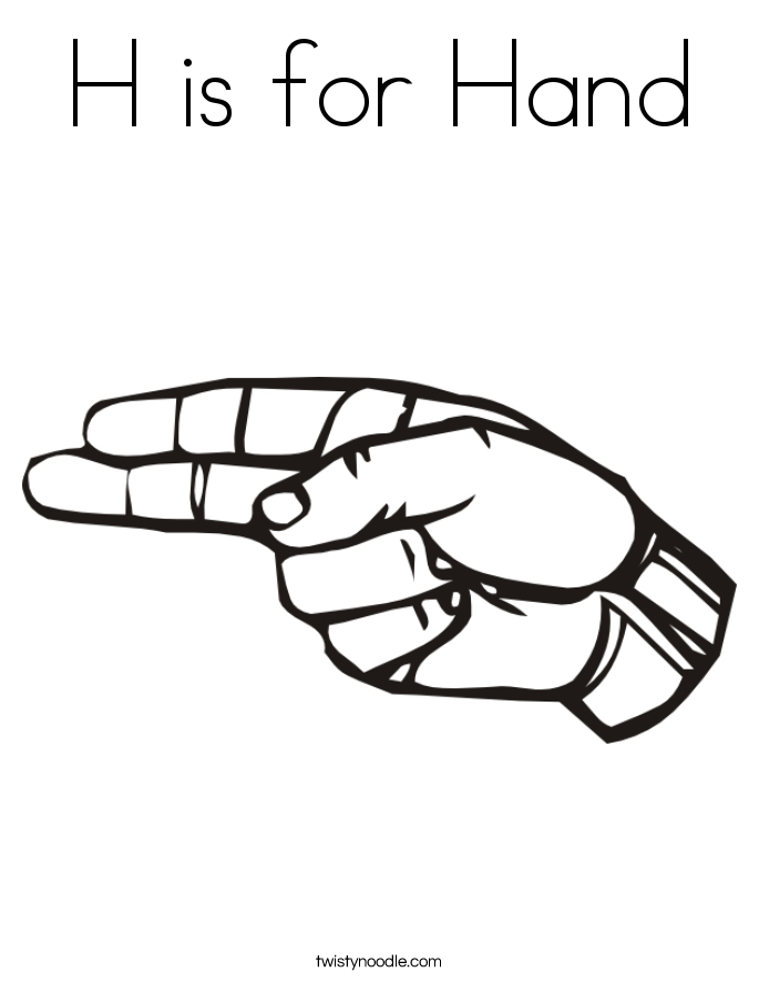 H is for Hand Coloring Page