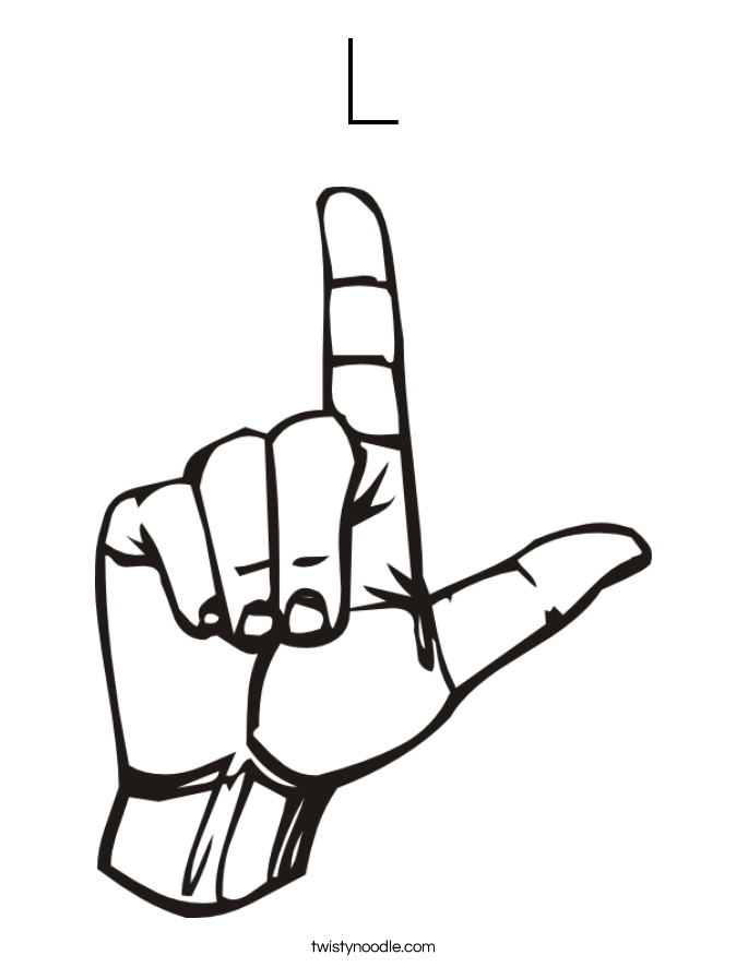 L Coloring Page